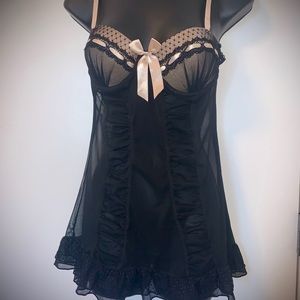 Black lace babydoll